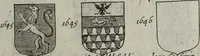 An illustration from Armorial vniuersel, contenant les armes des principales maisons, estatz, et dignitez, des plus considerables royaumes de l'Europe. Blazonnées de leurs métaux & couleurs et enrichies de leurs ornemens exterieurs (1654)