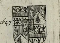 An illustration from Armorial vniuersel, contenant les armes des principales maisons, estatz, et dignitez, des plus considerables royaumes de l'Europe. Blazonnées de leurs métaux & couleurs et enrichies de leurs ornemens exterieurs (1654)