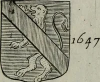 An illustration from Armorial vniuersel, contenant les armes des principales maisons, estatz, et dignitez, des plus considerables royaumes de l'Europe. Blazonnées de leurs métaux & couleurs et enrichies de leurs ornemens exterieurs (1654)