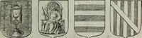 An illustration from Armorial vniuersel, contenant les armes des principales maisons, estatz, et dignitez, des plus considerables royaumes de l'Europe. Blazonnées de leurs métaux & couleurs et enrichies de leurs ornemens exterieurs (1654)
