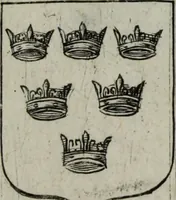 An illustration from Armorial vniuersel, contenant les armes des principales maisons, estatz, et dignitez, des plus considerables royaumes de l'Europe. Blazonnées de leurs métaux & couleurs et enrichies de leurs ornemens exterieurs (1654)