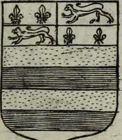 An illustration from Armorial vniuersel, contenant les armes des principales maisons, estatz, et dignitez, des plus considerables royaumes de l'Europe. Blazonnées de leurs métaux & couleurs et enrichies de leurs ornemens exterieurs (1654)