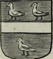 An illustration from Armorial vniuersel, contenant les armes des principales maisons, estatz, et dignitez, des plus considerables royaumes de l'Europe. Blazonnées de leurs métaux & couleurs et enrichies de leurs ornemens exterieurs (1654)