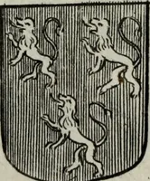 An illustration from Armorial vniuersel, contenant les armes des principales maisons, estatz, et dignitez, des plus considerables royaumes de l'Europe. Blazonnées de leurs métaux & couleurs et enrichies de leurs ornemens exterieurs (1654)