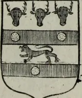 An illustration from Armorial vniuersel, contenant les armes des principales maisons, estatz, et dignitez, des plus considerables royaumes de l'Europe. Blazonnées de leurs métaux & couleurs et enrichies de leurs ornemens exterieurs (1654)