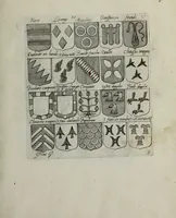 An illustration from Armorial vniuersel, contenant les armes des principales maisons, estatz, et dignitez, des plus considerables royaumes de l'Europe. Blazonnées de leurs métaux & couleurs et enrichies de leurs ornemens exterieurs (1654)