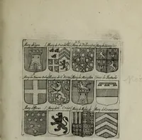 An illustration from Armorial vniuersel, contenant les armes des principales maisons, estatz, et dignitez, des plus considerables royaumes de l'Europe. Blazonnées de leurs métaux & couleurs et enrichies de leurs ornemens exterieurs (1654)