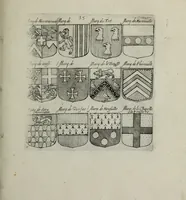 An illustration from Armorial vniuersel, contenant les armes des principales maisons, estatz, et dignitez, des plus considerables royaumes de l'Europe. Blazonnées de leurs métaux & couleurs et enrichies de leurs ornemens exterieurs (1654)