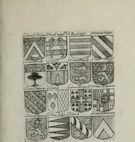 An illustration from Armorial vniuersel, contenant les armes des principales maisons, estatz, et dignitez, des plus considerables royaumes de l'Europe. Blazonnées de leurs métaux & couleurs et enrichies de leurs ornemens exterieurs (1654)