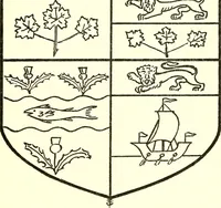 An illustration from Armory and lineages of Canada; comprising pedigrees with historical notes, brief biographies and family registers of prominent men of Canada, including blazons and illustrations of many armorials, and of insignia of knighthood (1913)