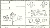 An illustration from Armory and lineages of Canada; comprising pedigrees with historical notes, brief biographies and family registers of prominent men of Canada, including blazons and illustrations of many armorials, and of insignia of knighthood (1913)