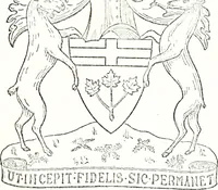 An illustration from Armory and lineages of Canada; comprising pedigrees with historical notes, brief biographies and family registers of prominent men of Canada, including blazons and illustrations of many armorials, and of insignia of knighthood (1913)