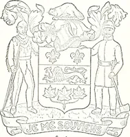 An illustration from Armory and lineages of Canada; comprising pedigrees with historical notes, brief biographies and family registers of prominent men of Canada, including blazons and illustrations of many armorials, and of insignia of knighthood (1913)