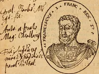 Picture 11 of 34 from Arnoldi Ferroni Burdigalensis, regij consiliarij, : De rebus gestis Gallorum libri IX. Ad Historiam Pavli Aemylii additi, perducta historia usque ad terpora Henrici II, Francorum regis. [Paralipomena Gallicanae historiae ad P. Aemylivm et Ferronvm, adiecta. Per Ioannem Thomam Freigivm] (1569), leaf 155