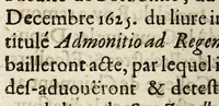 An illustration from Arrest de la Cour de Parlement : prononcé contre les PP. du College de Clermont, le 17. Mars 1626. (1626)