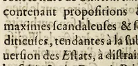 An illustration from Arrest de la Cour de Parlement : prononcé contre les PP. du College de Clermont, le 17. Mars 1626. (1626)