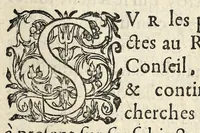An illustration from Arrest dv Conseil d'Estat de Sa Majesté portant reuocation de plusieurs commissions obtenuës par cy deuante à la foule & oppression de ses subiects. (1607)