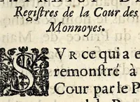 An illustration from [Arrests de la Covr des monnoyes] (1647)