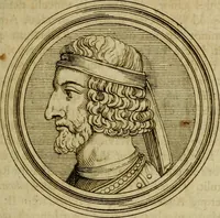An illustration from Arsacidarum imperium, sive, Regum Parthorum historia : ad fidem numismatum accommodata (1725)