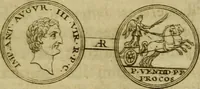 An illustration from Arsacidarum imperium, sive, Regum Parthorum historia : ad fidem numismatum accommodata (1725)