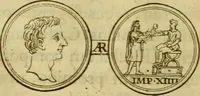 An illustration from Arsacidarum imperium, sive, Regum Parthorum historia : ad fidem numismatum accommodata (1725)