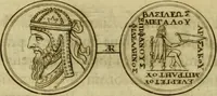An illustration from Arsacidarum imperium, sive, Regum Parthorum historia : ad fidem numismatum accommodata (1725)