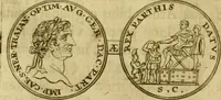 An illustration from Arsacidarum imperium, sive, Regum Parthorum historia : ad fidem numismatum accommodata (1725)