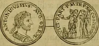 An illustration from Arsacidarum imperium, sive, Regum Parthorum historia : ad fidem numismatum accommodata (1725)