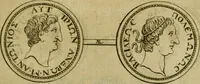 An illustration from Arsacidarum imperium, sive, Regum Parthorum historia : ad fidem numismatum accommodata (1725)