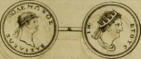 An illustration from Arsacidarum imperium, sive, Regum Parthorum historia : ad fidem numismatum accommodata (1725)