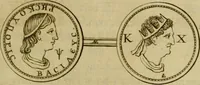 An illustration from Arsacidarum imperium, sive, Regum Parthorum historia : ad fidem numismatum accommodata (1725)