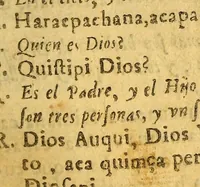 An illustration from Arte de la lengua aymara. (1616)
