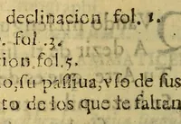An illustration from Arte de la lengua general del Ynga llamada qquechhua. Compuesto por el Bac. D. Estevan Sancho de Melgar natural de esta Ciudad de los Reyes cathedratico de dicha lengua en esta Santa Iglesia Metropolitana, y examinador synodal de ella en este arc̦obispado. (1691)