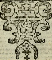 An illustration from Arte de la lengua mexicana con la declaración de las adverbios della.. (1645)