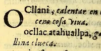 An illustration from Arte de la lengua quichua. (1619)