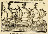 An illustration from Arte de la verdadera nauegacion. : en que se trata de la machina del mu[n]do, es a saber, cielos, y elementos ... (1602)