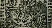 An illustration from Arte del ben psare e cõtemplare la passione del nostro Signor Jesu Christo con vn singular trattato dello imitar di Christo di nouo corretta historiata (1527)