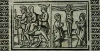 An illustration from Arte del ben psare e cõtemplare la passione del nostro Signor Jesu Christo con vn singular trattato dello imitar di Christo di nouo corretta historiata (1527)