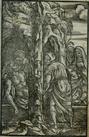 An illustration from Arte del ben psare e cõtemplare la passione del nostro Signor Jesu Christo con vn singular trattato dello imitar di Christo di nouo corretta historiata (1527)
