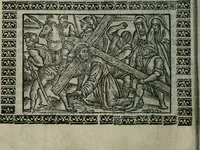 An illustration from Arte del ben psare e cõtemplare la passione del nostro Signor Jesu Christo con vn singular trattato dello imitar di Christo di nouo corretta historiata (1527)