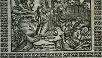 An illustration from Arte del ben psare e cõtemplare la passione del nostro Signor Jesu Christo con vn singular trattato dello imitar di Christo di nouo corretta historiata (1527)