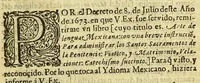 An illustration from Arte de lengua mexicana, (1673)