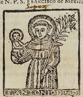 An illustration from Arte de lengua mexicana : dispuesto por orden, y mandato de N. Rmo P. Fr. Francisco Treviño, predicador theologo, padre de la santa provincia de Burgos, y comissario general de todas las de la Nueva-España, y por el reverendo, y venerable diffinitorio de la provincia del Santo Evangelio ; Dedicado al bienaventurado S. Antonio de Padua (1673)