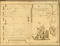 An illustration from Arte pratica de navegar e regimento de pilotos : repartido em duas partes a primeira propositiva, em que se propoem alguns principios para melhor inteligencia das regras da navegaçaõ: a segunda operativa em que se enfinaõ as mesmas regras para a pratica. Iuntamente os roteiros das navegaçoens das conquistas de Portugal, & Castela (1681)
