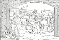An illustration from Artists of Abraham Lincoln portraits (1863)