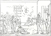 An illustration from Artists of Abraham Lincoln portraits (1863)