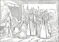 An illustration from Artists of Abraham Lincoln portraits (1863)