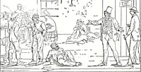 An illustration from Artists of Abraham Lincoln portraits (1863)