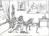 An illustration from Artists of Abraham Lincoln portraits (1863)