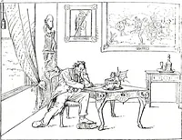 An illustration from Artists of Abraham Lincoln portraits (1863)